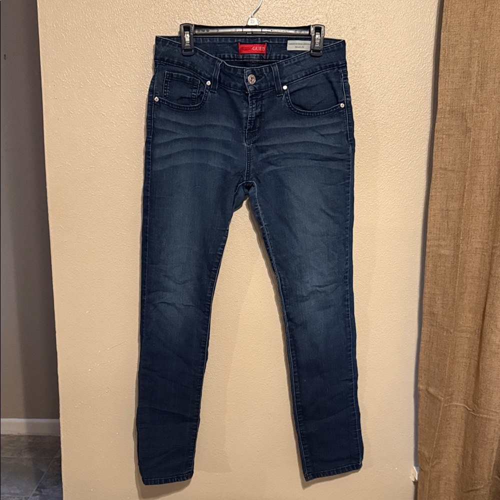 Guess Sarah Fit Medium Rise Women's Dark Blue Skinny Jeans